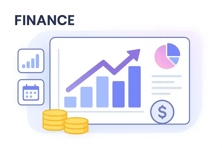 Illustration of a finance dashboard