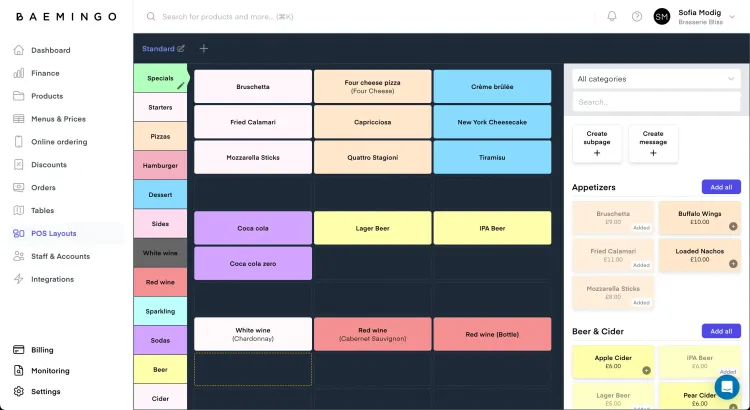 Pos layout editor in backoffice