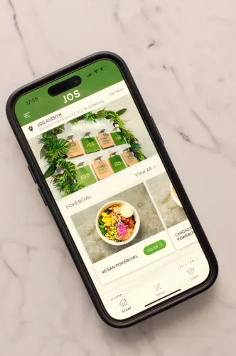 A smartphone showing an online ordering page